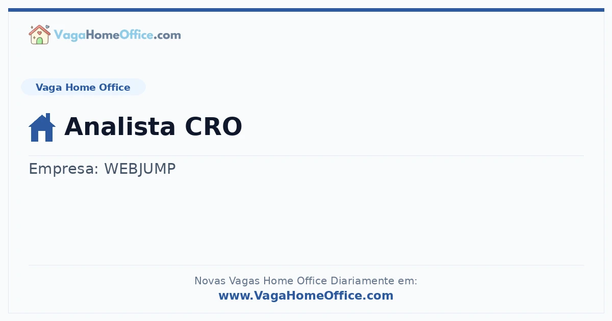 Analista CRO