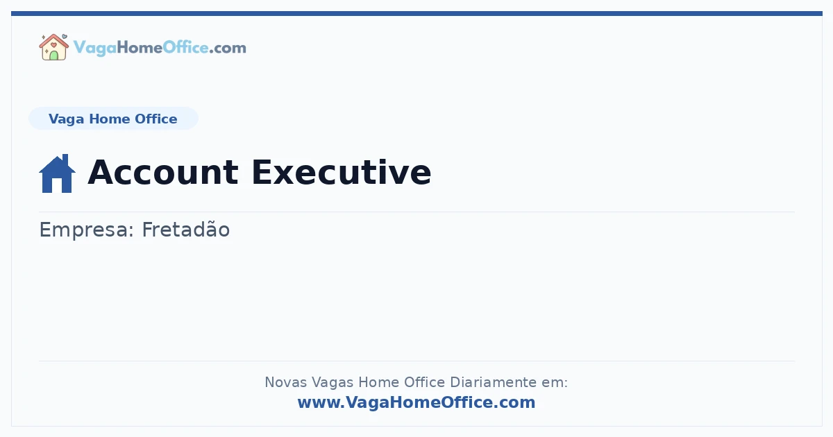 Vaga Home Office: Account Executive | Quero Home