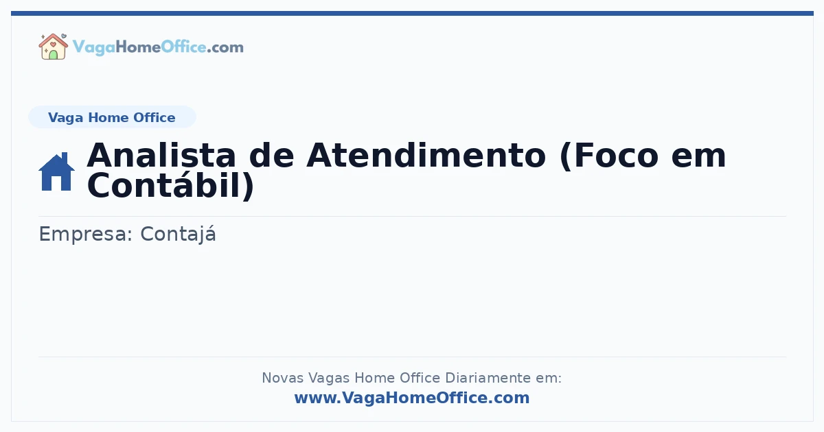 Analista de Atendimento (Foco em Contábil)