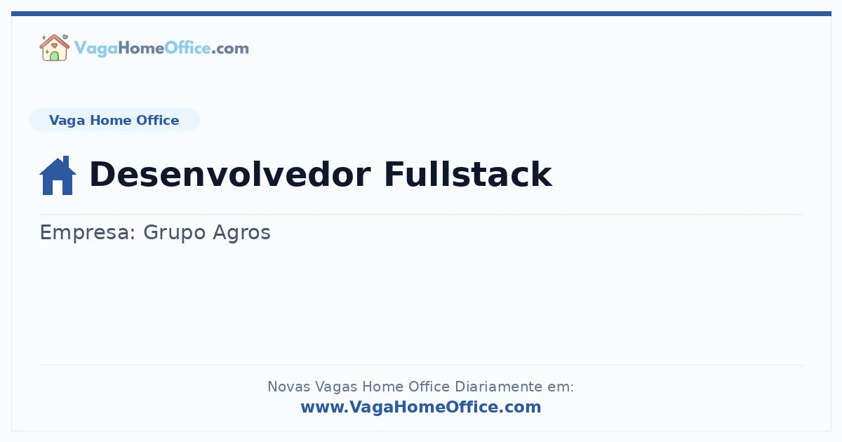 Vaga Home Office: Desenvolvedor Fullstack | Quero Home