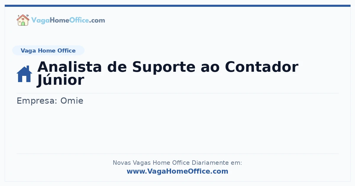Analista de Suporte ao Contador Júnior