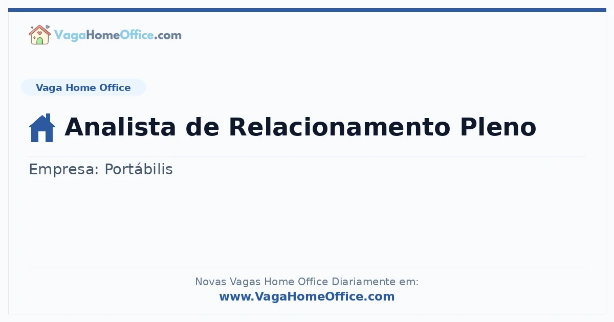 Analista de Relacionamento Pleno