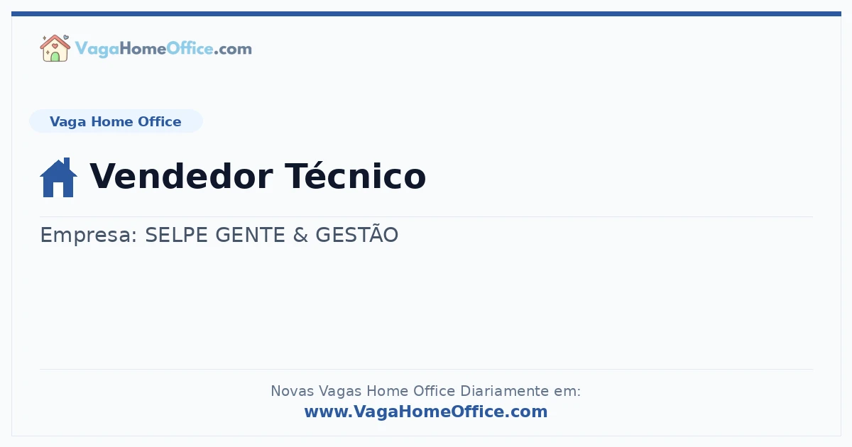 Vendedor Técnico
