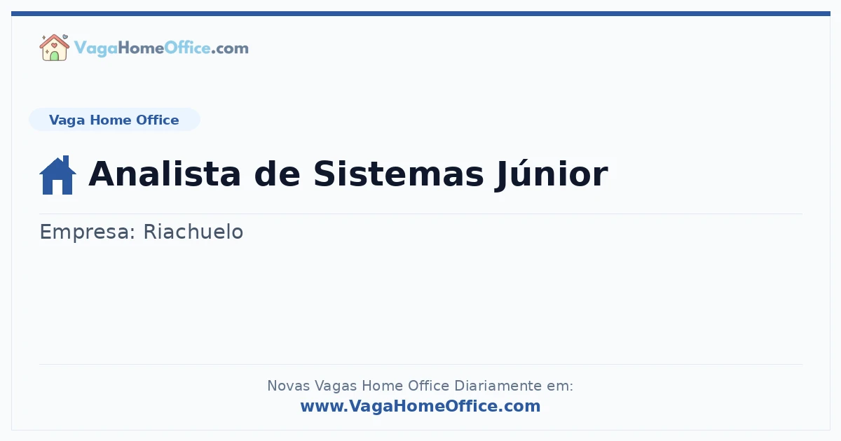 Analista de Sistemas Júnior