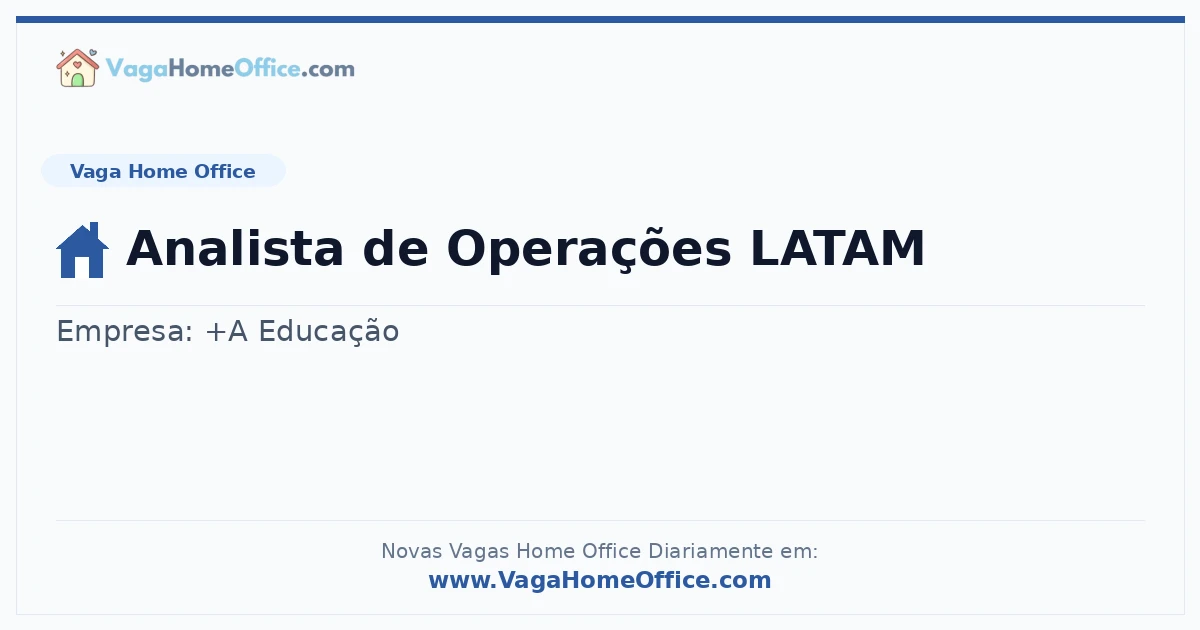 Analista de Operações LATAM