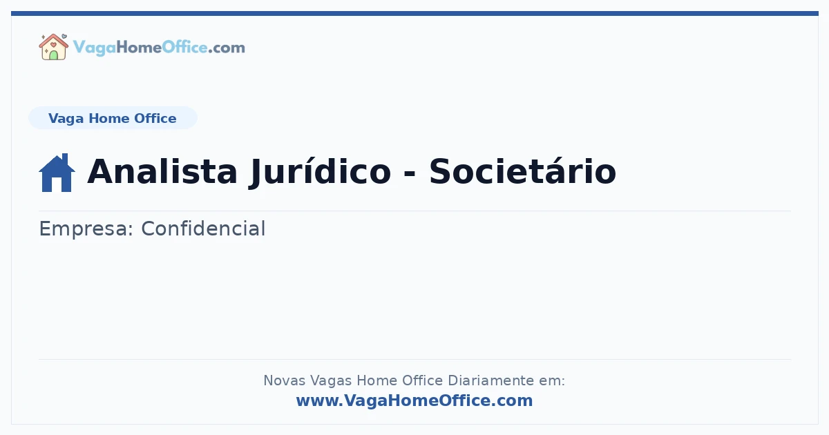 Analista Jurídico - Societário