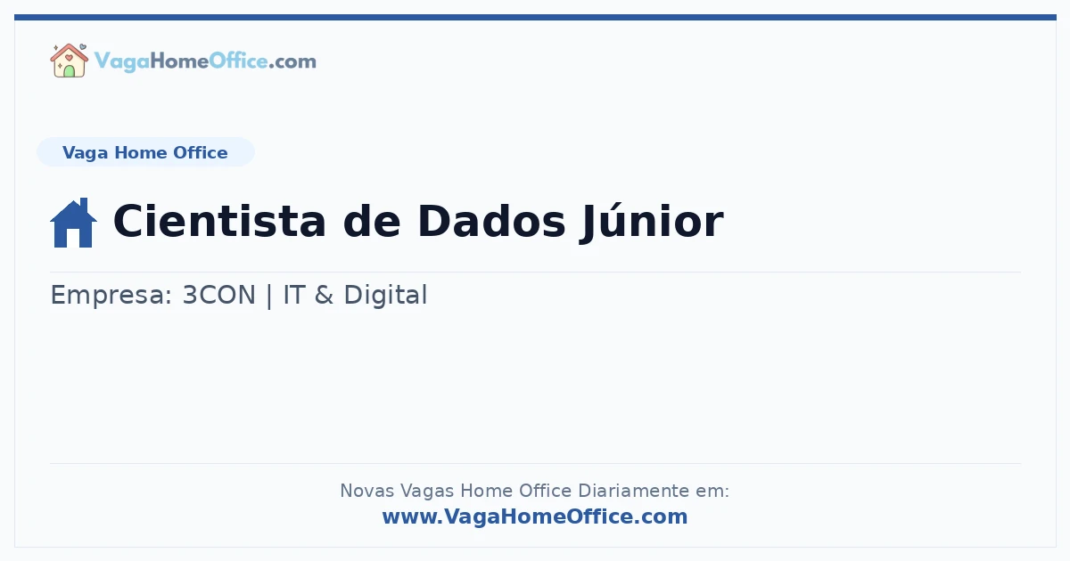 Cientista de Dados Júnior