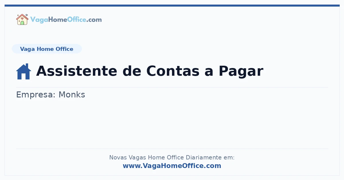 Assistente de Contas a Pagar