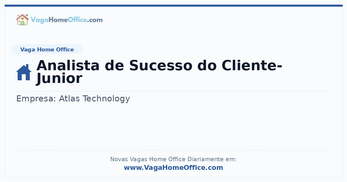 Vaga Home Office: Analista de Sucesso do Cliente- Junior | Quero Home