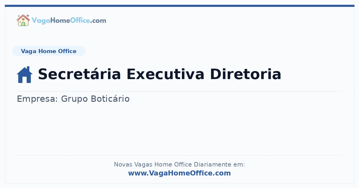 Secretária Executiva Diretoria