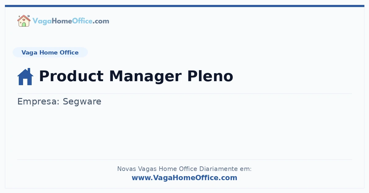 Product Manager Pleno