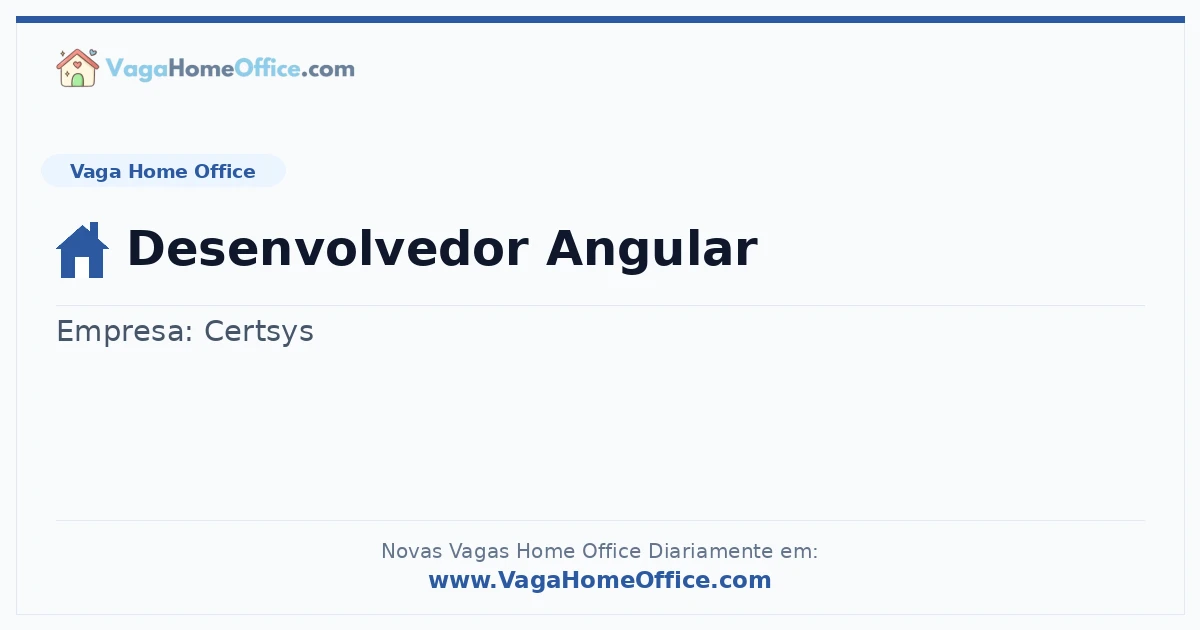 Desenvolvedor Angular
