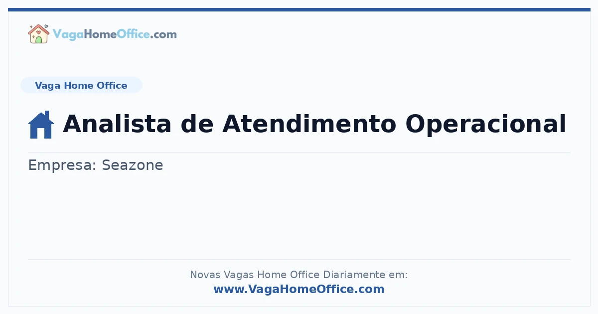Vaga Home Office: Analista de Atendimento Operacional | Quero Home