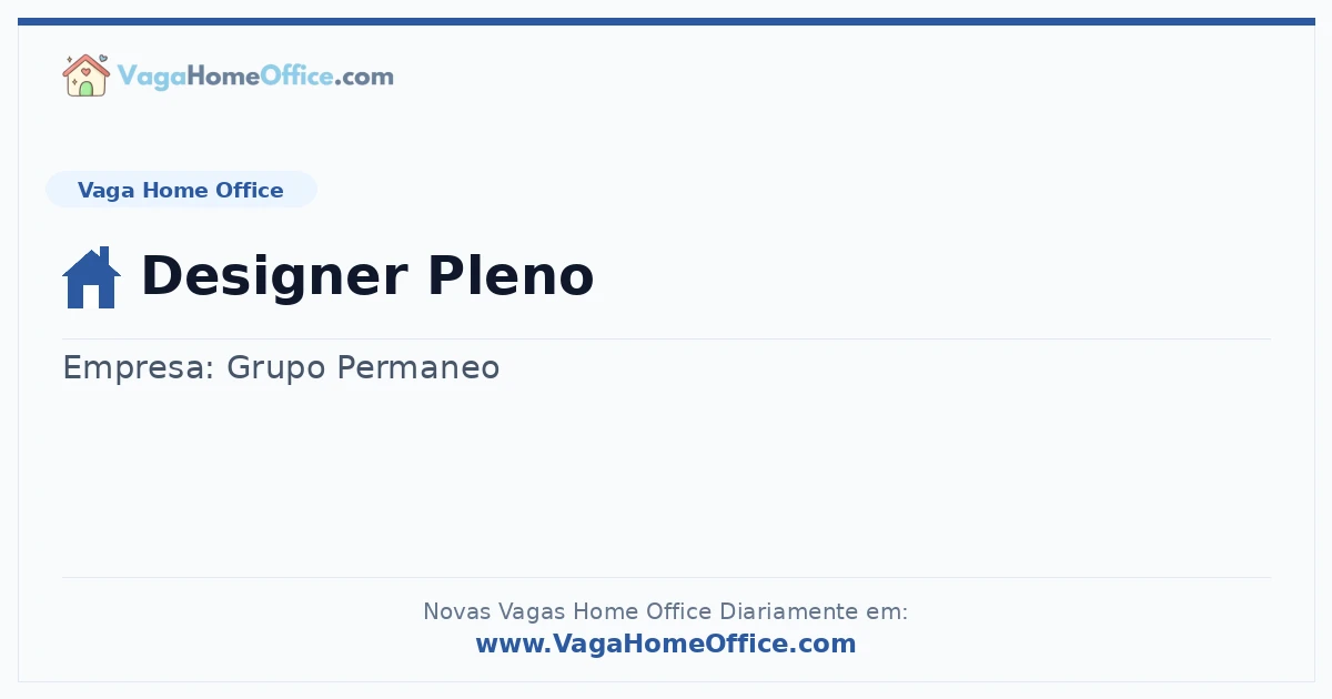 Vaga Home Office: Designer Pleno | Quero Home